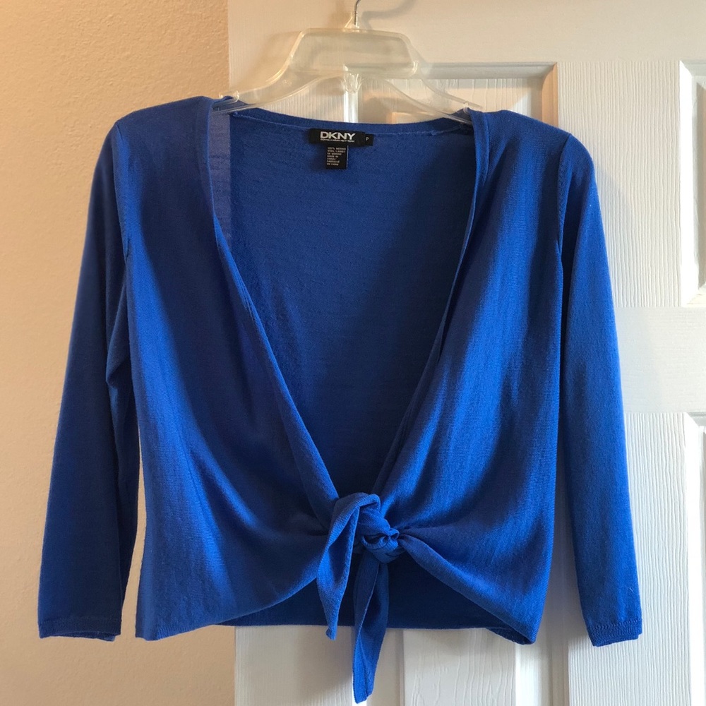 Blue crop sweater